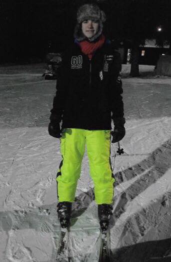 Joey skiing