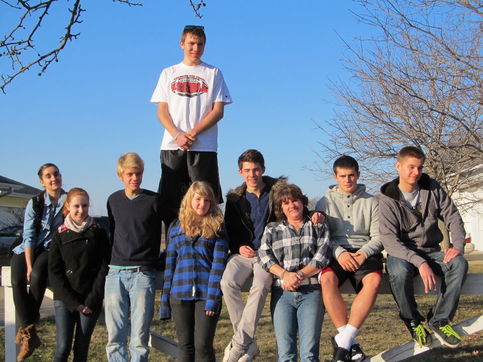carolyn with tons of kids